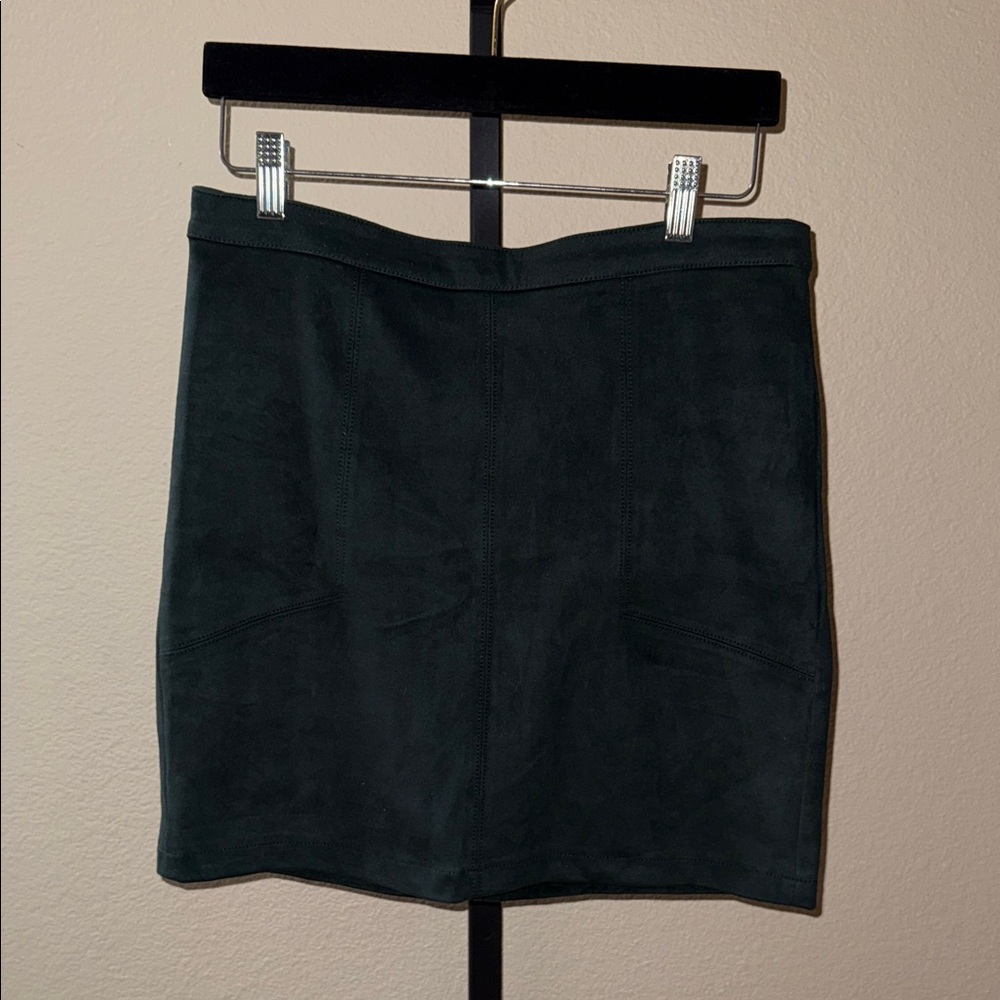 Dorothy Perkins Dark Green Suede Mini Pencil Skirt Women’s US Size 6